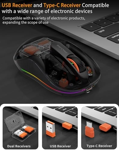 Transparent RGB Tri-Mode Mouse - Wireless