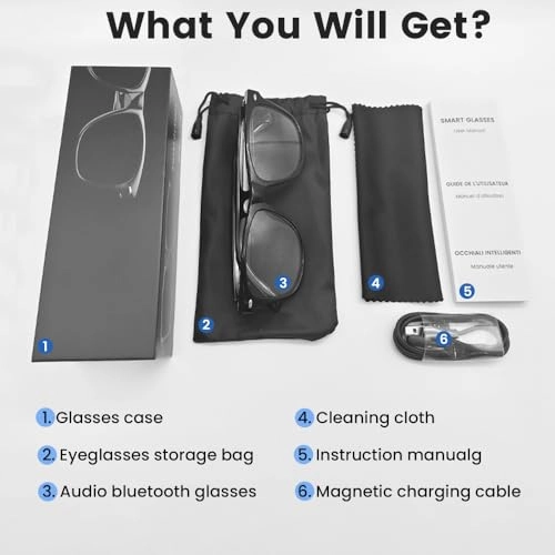 Smart Bluetooth Glasses - Touch Control Voice Control