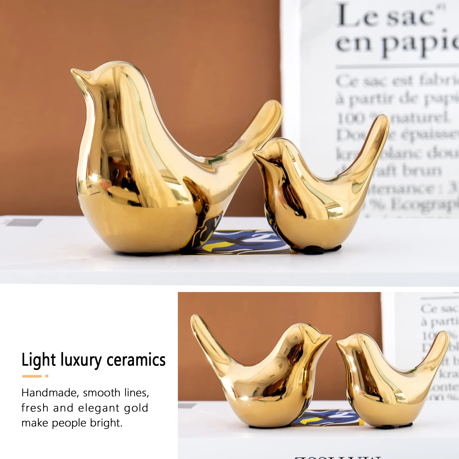 White Birds Statues - Ceramic