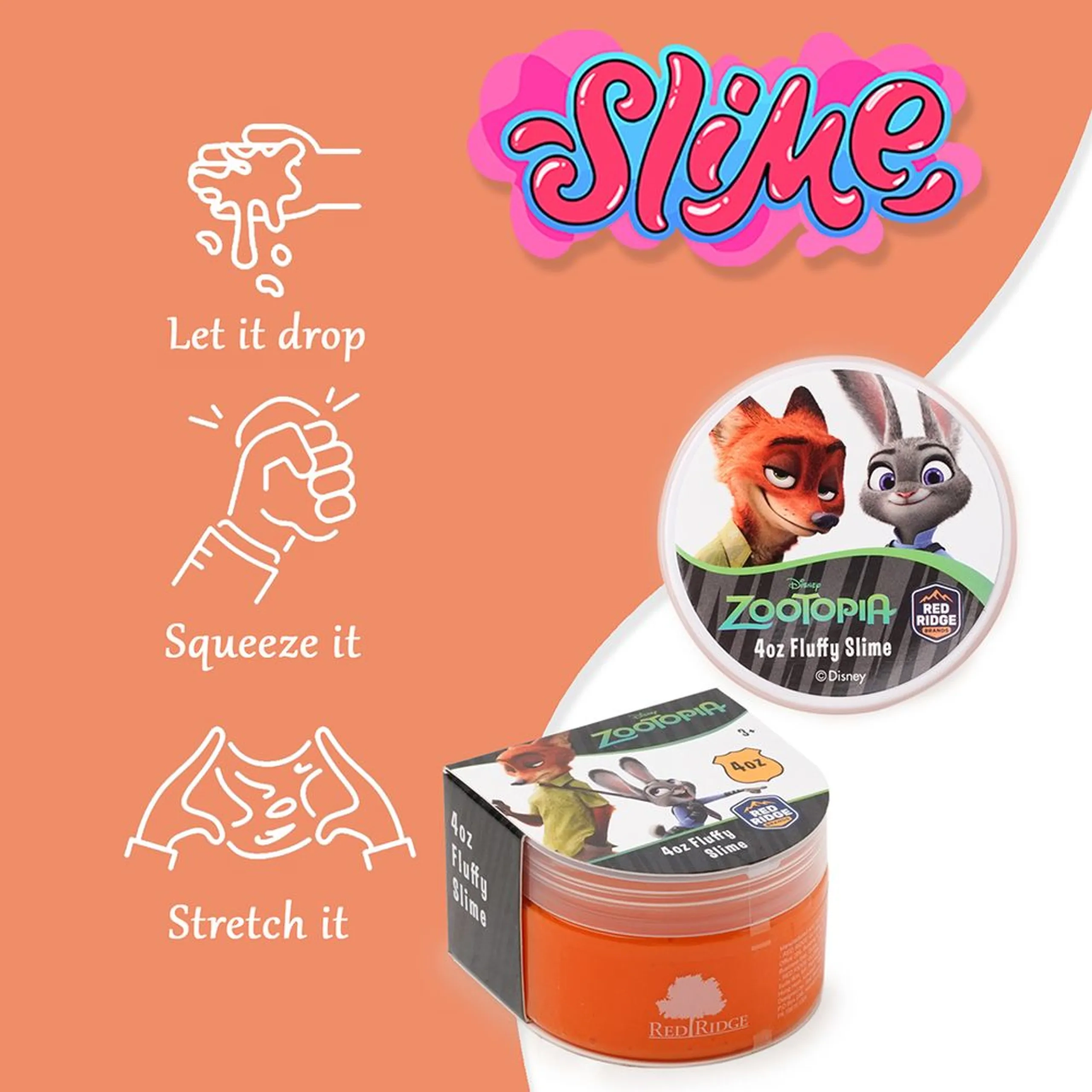 Disney Zootopia Fluffy Slime - 3+ years