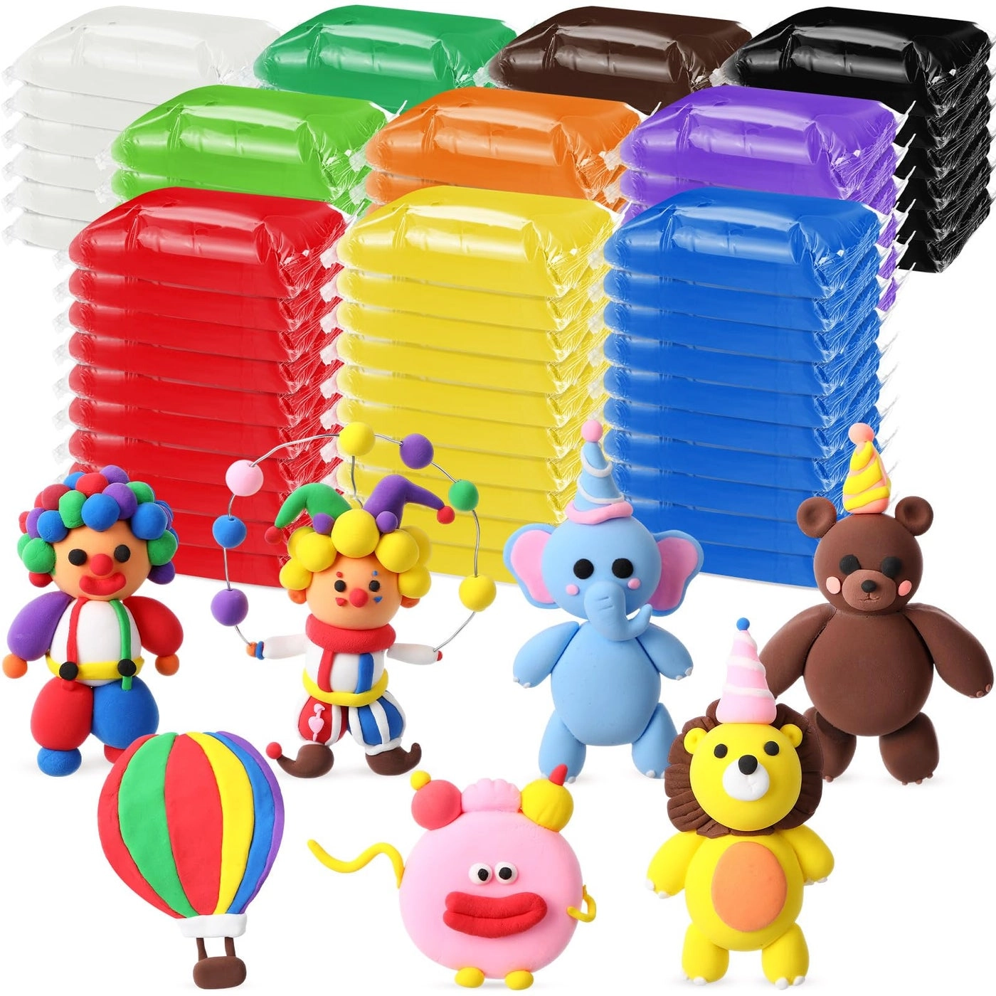 Air Dry Clay - 72 Pcs