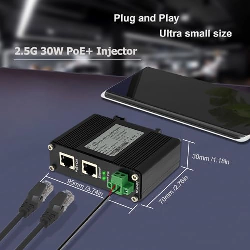 10G-30W - 12~48VDC 30W 1 IEEE802.3 af/at 10/100/1000/2.5G/5G/10G