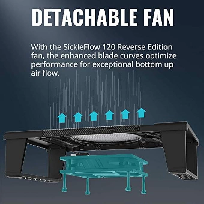 NOTEPAL CONNECT STAND + NETWORK DEVICES COOLING SOLUTION + METAL MESH + SICKLEFLOW 120 REVERSE EDITION FAN + USB CONNECTIVITY