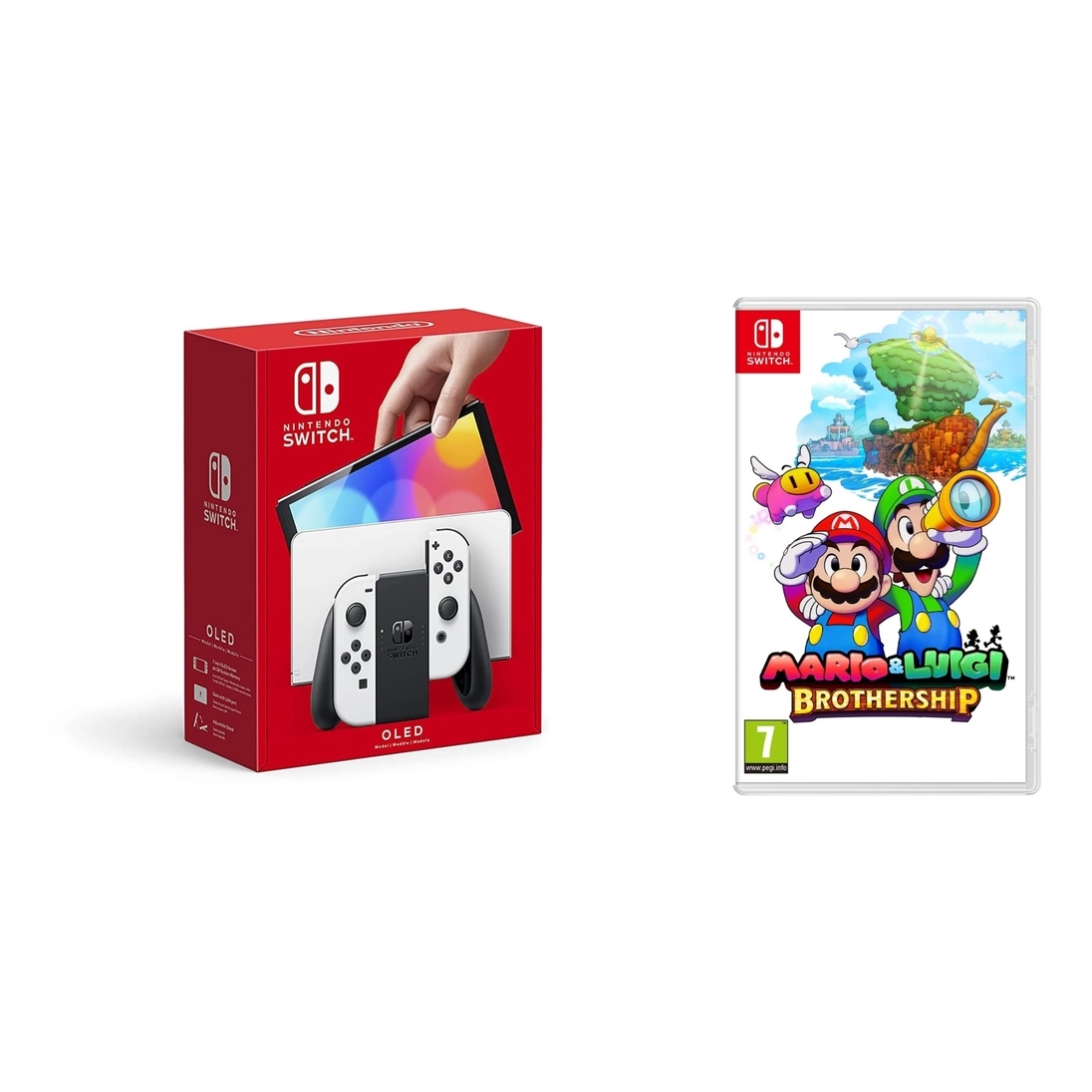 Nintendo Switch - OLED Model - 64GB + Mario & Luigi Brothership
