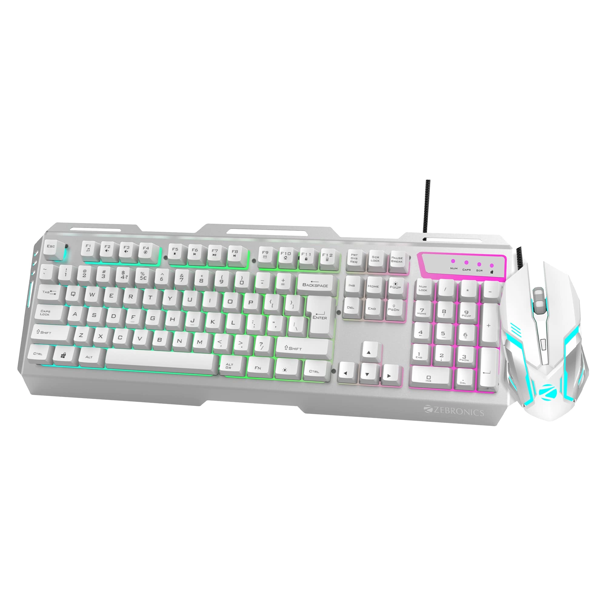 13/7, Smith Road,,Royapettah CHENNAI-600002, ZEBRONICS INDIA PRIVATE LIMITED Transformer Gaming Keyboard and Mouse Combo - QW Wired
