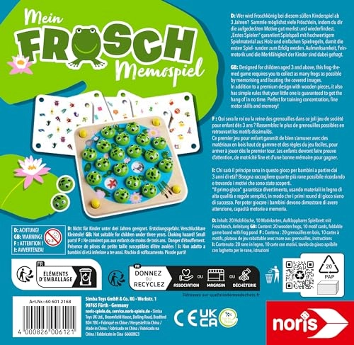 My Frog Memo Game - 3 Years 20 pieces