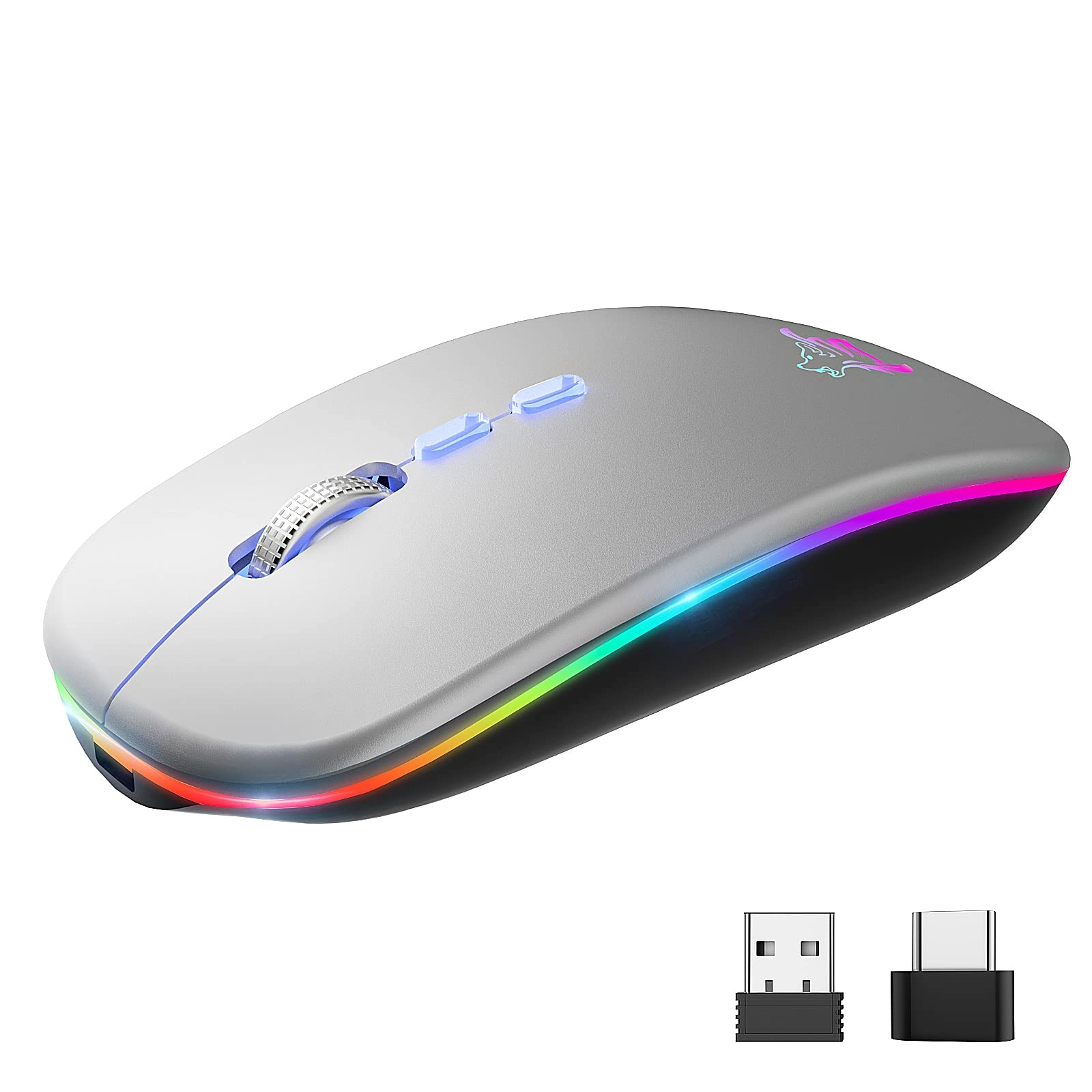LED Slim Rechargeable Mouse - Wireless