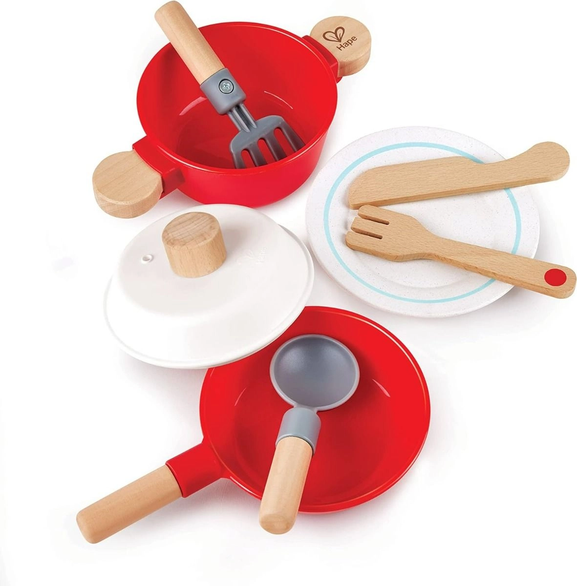 Hape Little Chef Cook And Serve Set - 8 pcs (E3188)