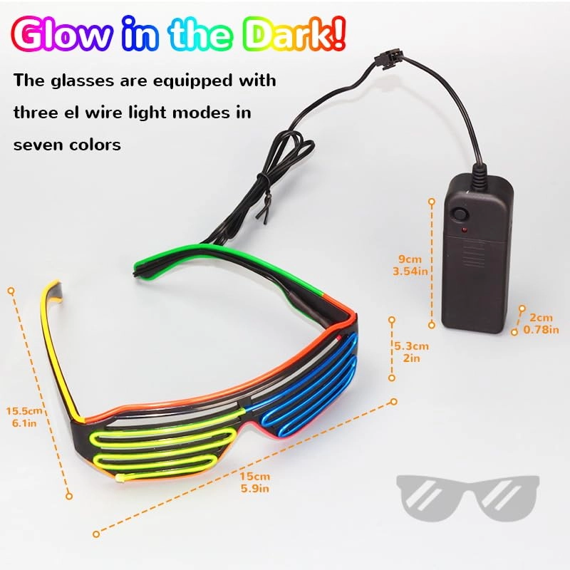 EL Glow Glasses - 1 piece + battery controller