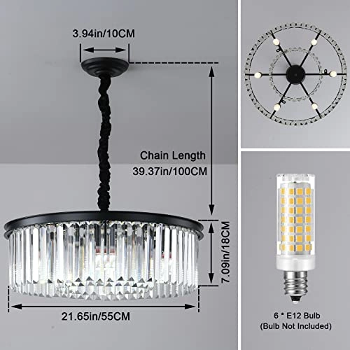 Modern Crystal Chandelier - Dimmable