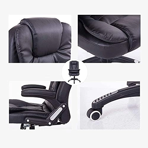 Desk Chair - PU Leather Brown High Back