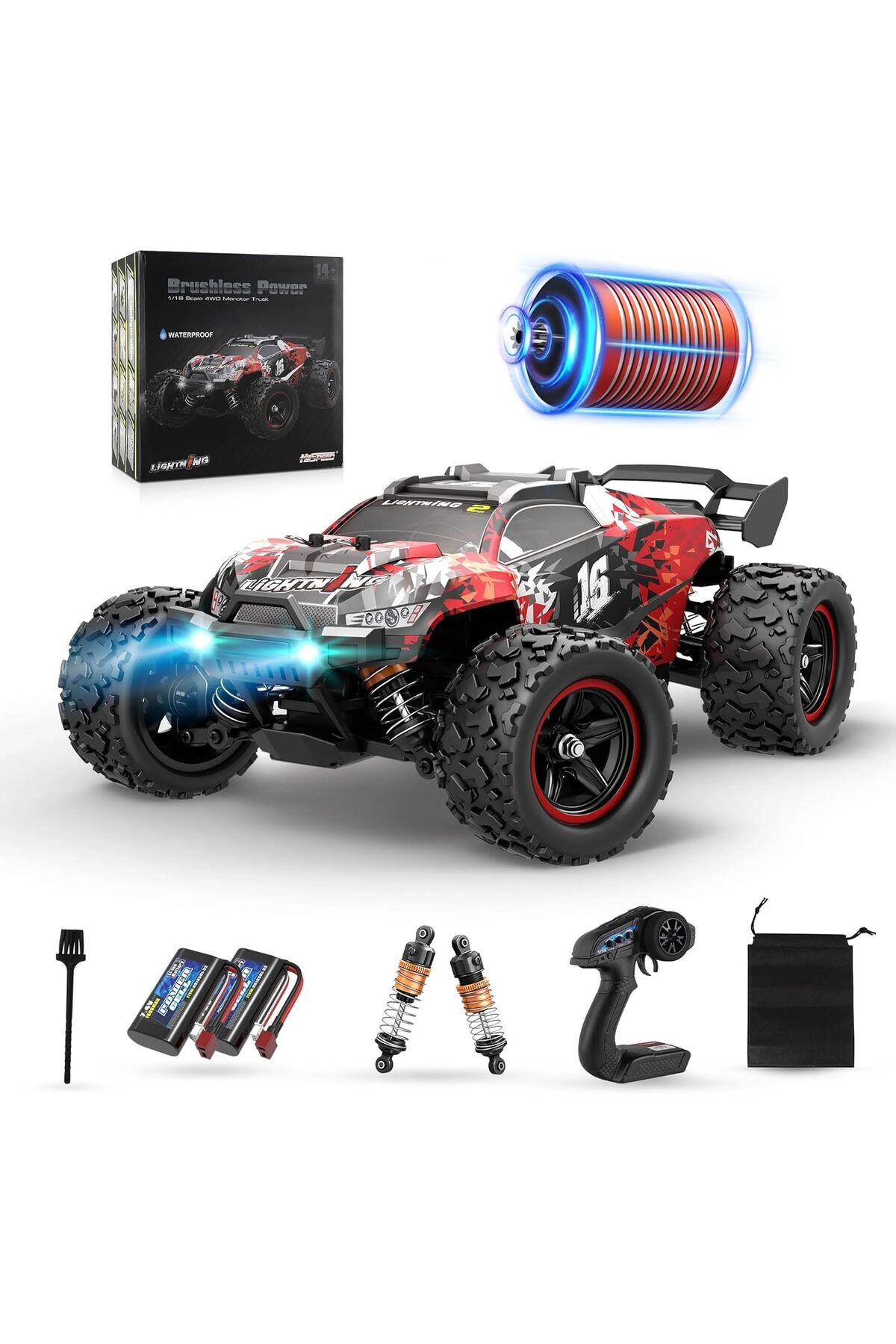 COLOR LAND CHILDRENS TOYS CENTER LLC Hurricane Monster Truck - 1:18