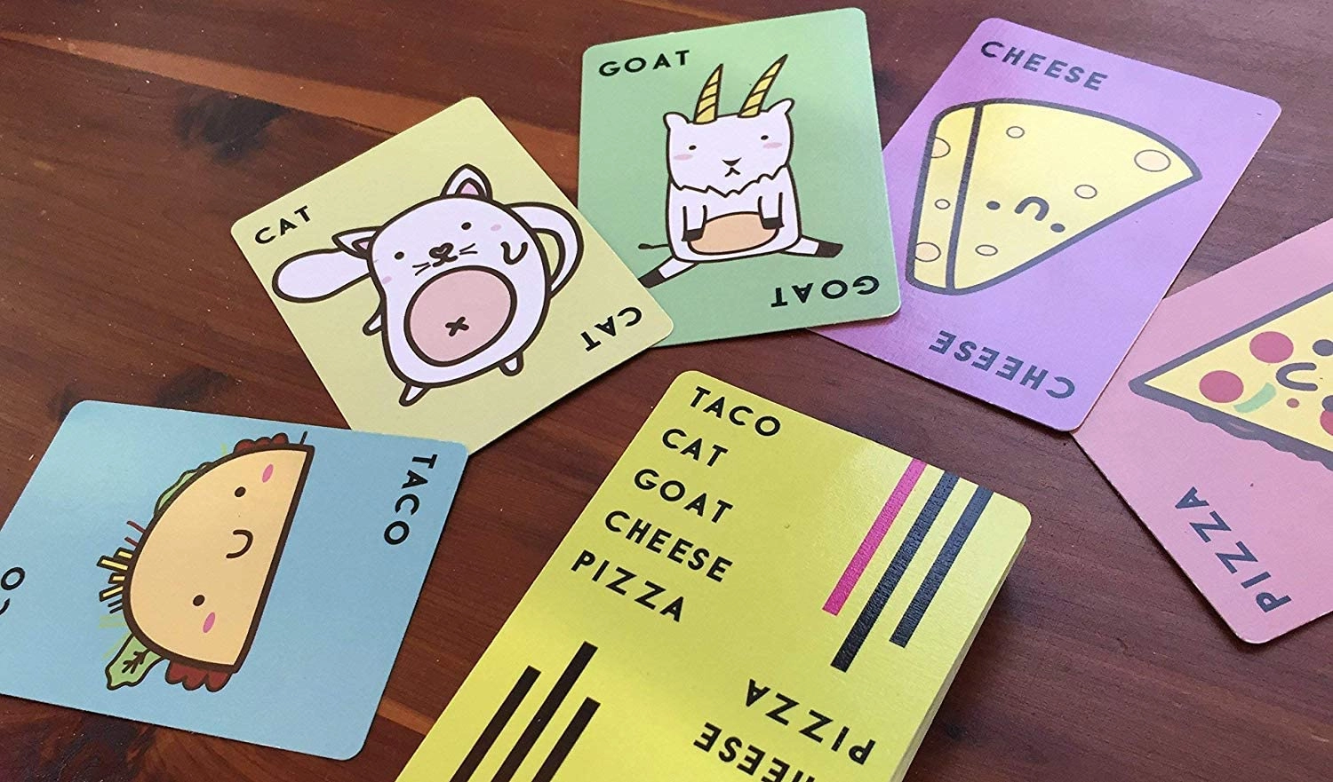Taco Cat Goat Cheese Pizza - Card Game (Arabic/English)