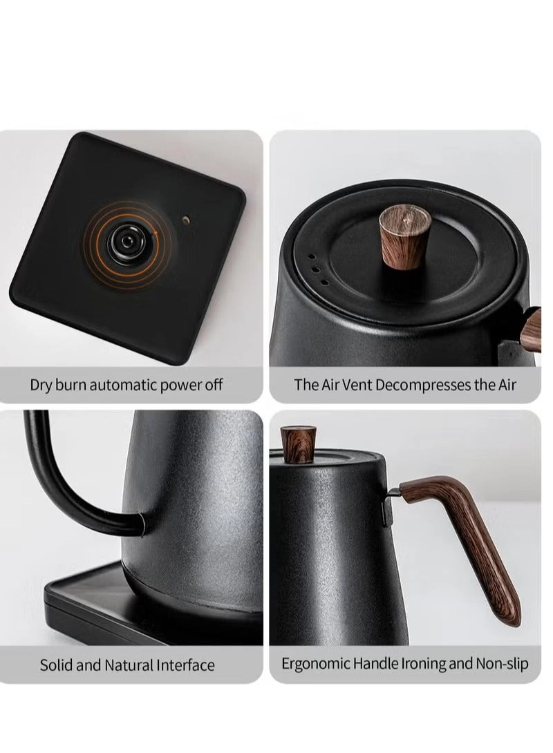 Gooseneck Electric Kettle 1L Black