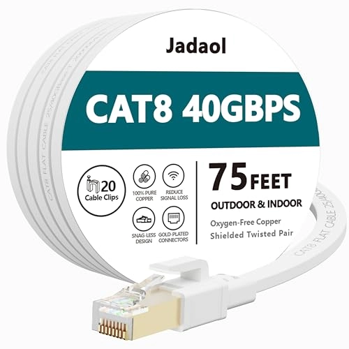 Jadaol Cat8 Ethernet Cable - 75 FT