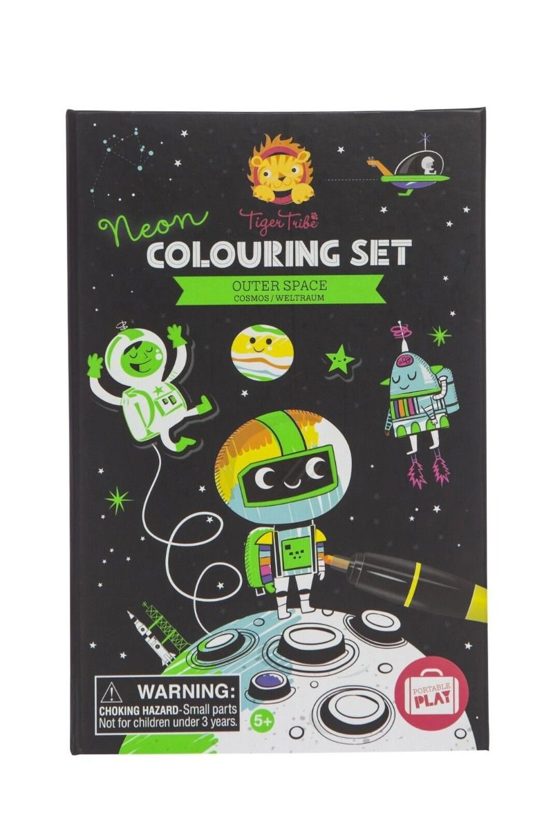 Neon Colouring Set Road Stars
