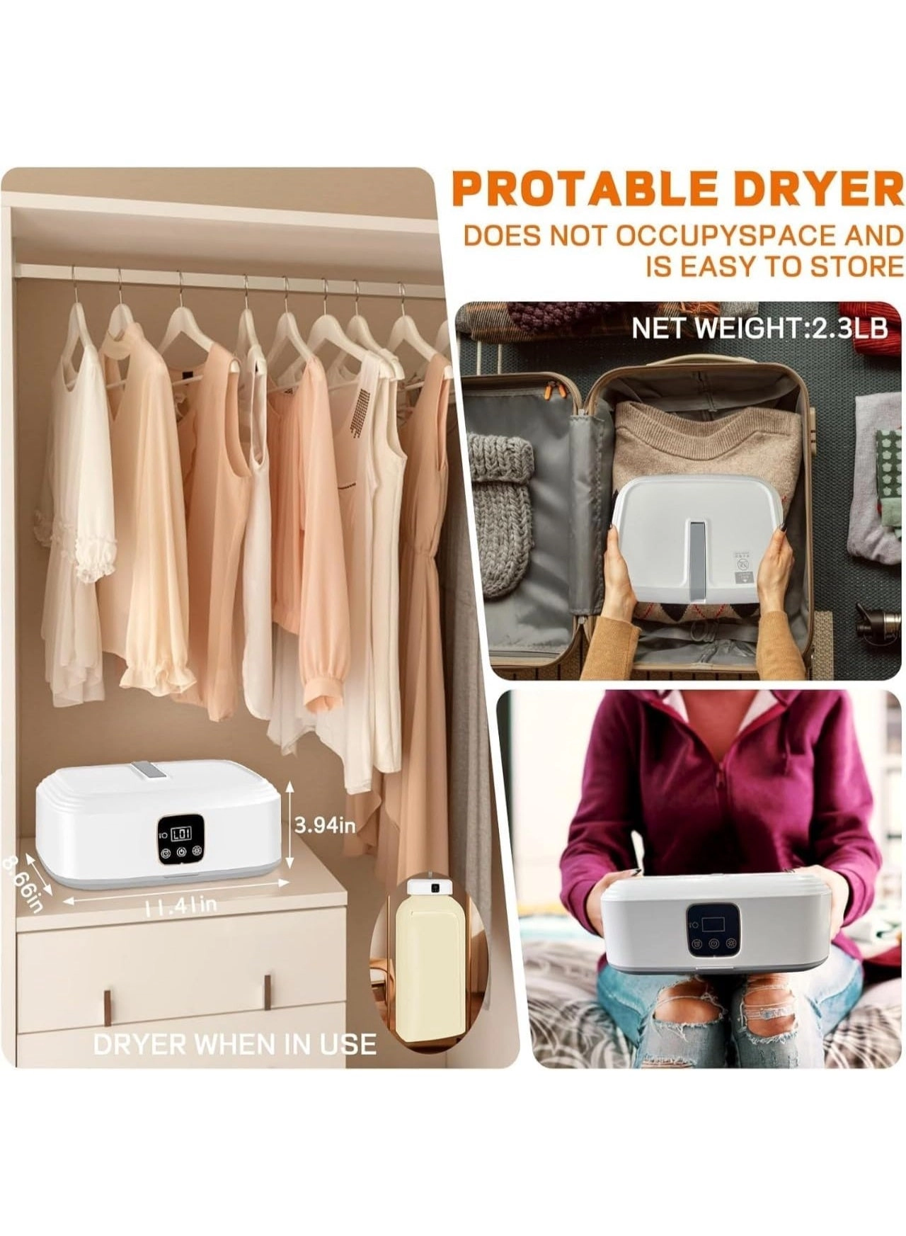 Portable Clothes Dryer - Upgraded 2.0 Mini