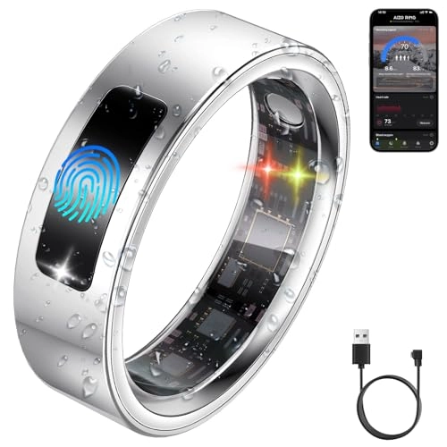 Smart Health Ring - 9# Silver IP68 Waterproof