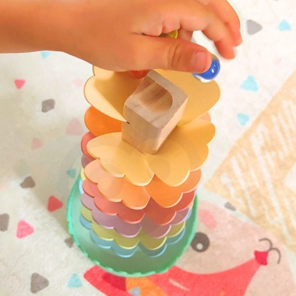 Wooden Montessori Ball Track Game Set - Suitable for 3 years & above 7 Pcs