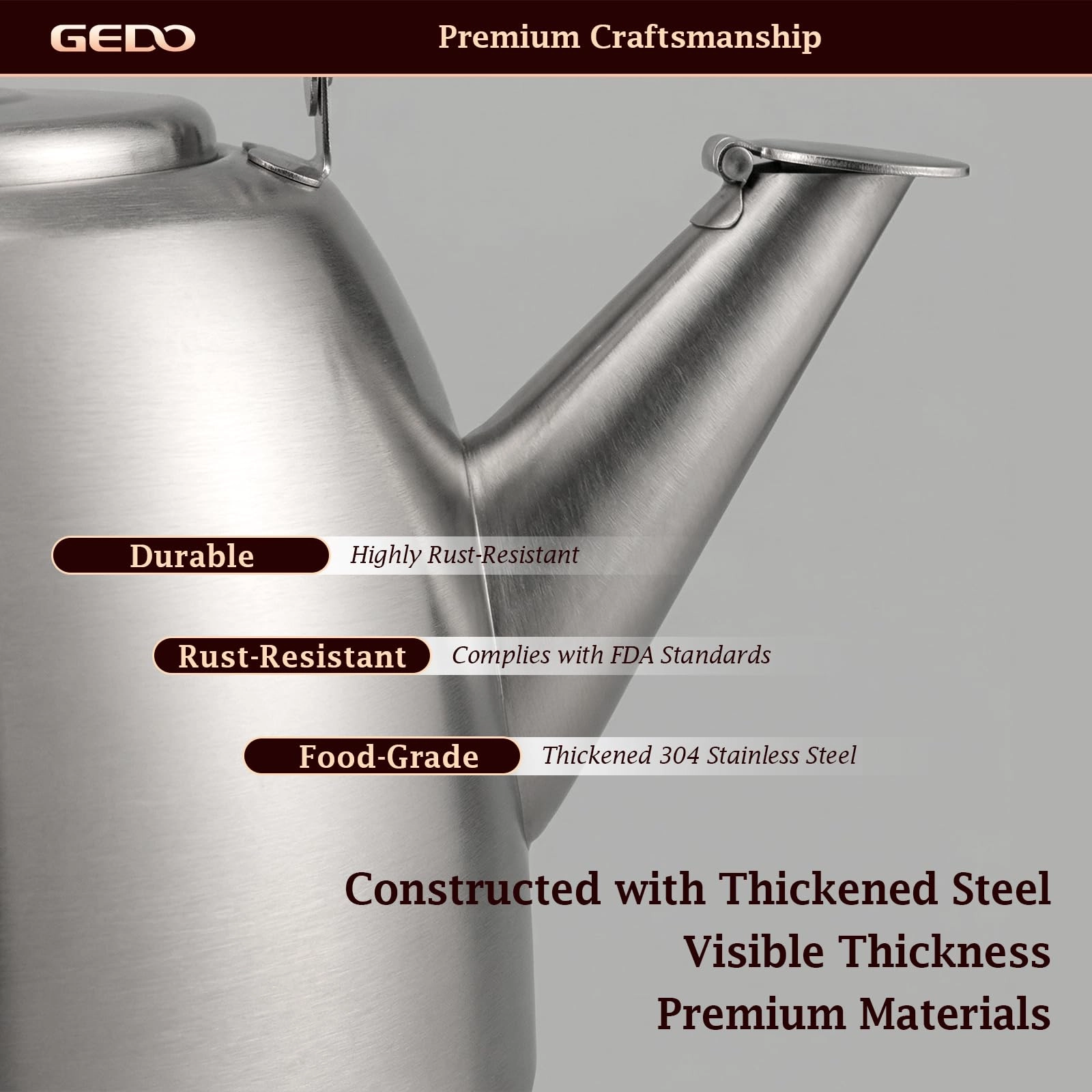 Stainless Steel Whistling Tea Kettle - 5.2 Quarts