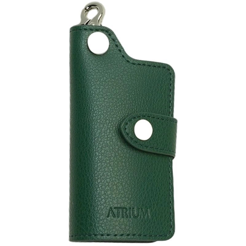 Atrium Pouch Sleeve with Key Ring - Green PU Leather