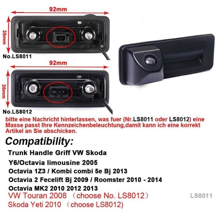 Car Rear View Camera - Night vision 628 x 586 pixels