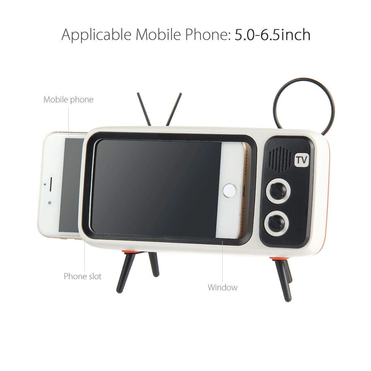 Retro TV Style Stand Holder - Cartoon Desktop Universal for iPhone X 6 7 8 Plus Xs 14 13 11 Pro Max