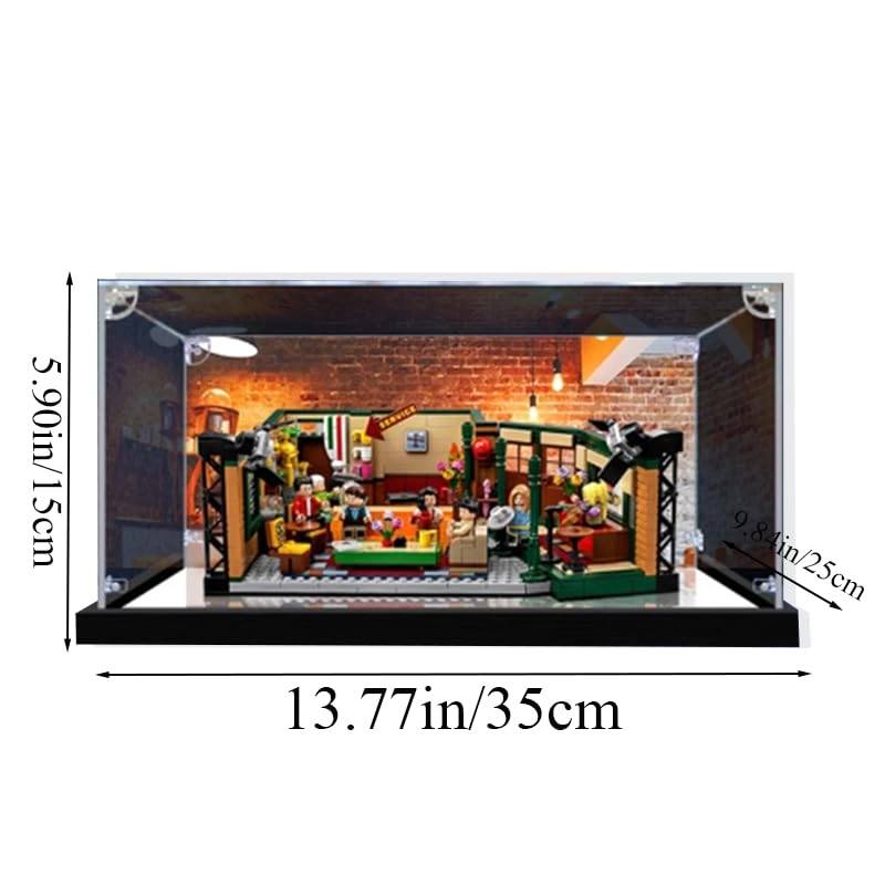 Lego Ideas Clear Acrylic Display Case - 13.77x9.84x5.90in. Mirror Bottom+Background