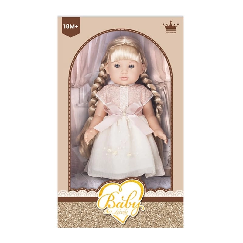 Reborn Baby Doll - 15-inch Silicone Long Hair Ages 3+