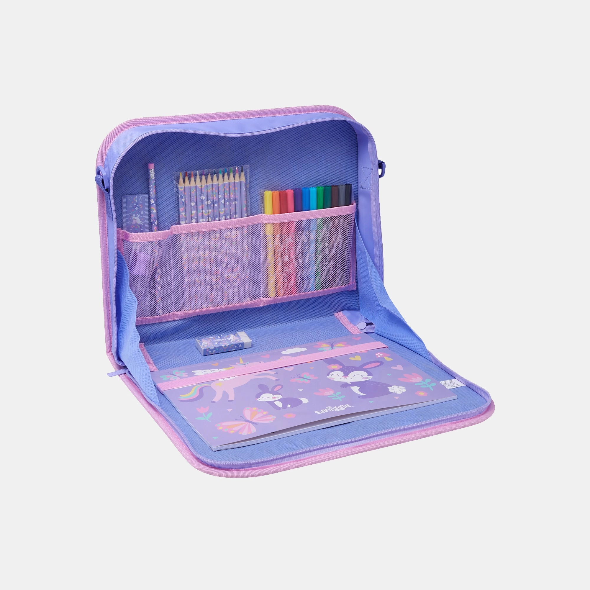 Adventure On-The-Go Colouring Studio - 60+ stationery essentials fold-out portable desk