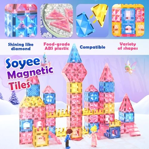 Diamond Magnetic Tiles - Princess Castle