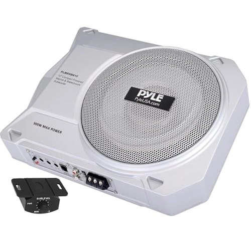 Pyle Low-Profile Amplified Subwoofer System - 10-Inch 900 Watt