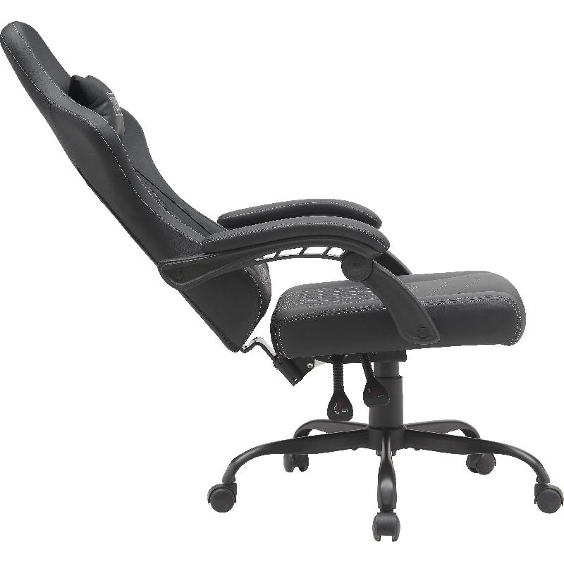 Ergonomic Highback Gaming Chair - Black/Red PU Leather Adjustable Height