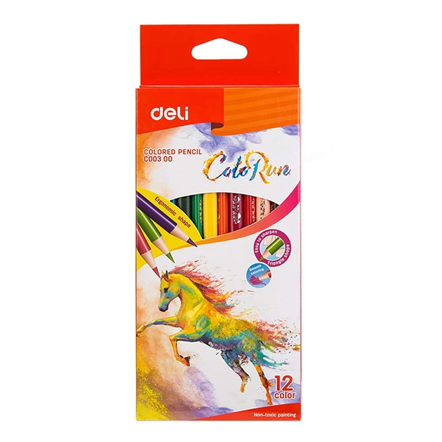 Color Run Coloured Pencils - 12 Pcs