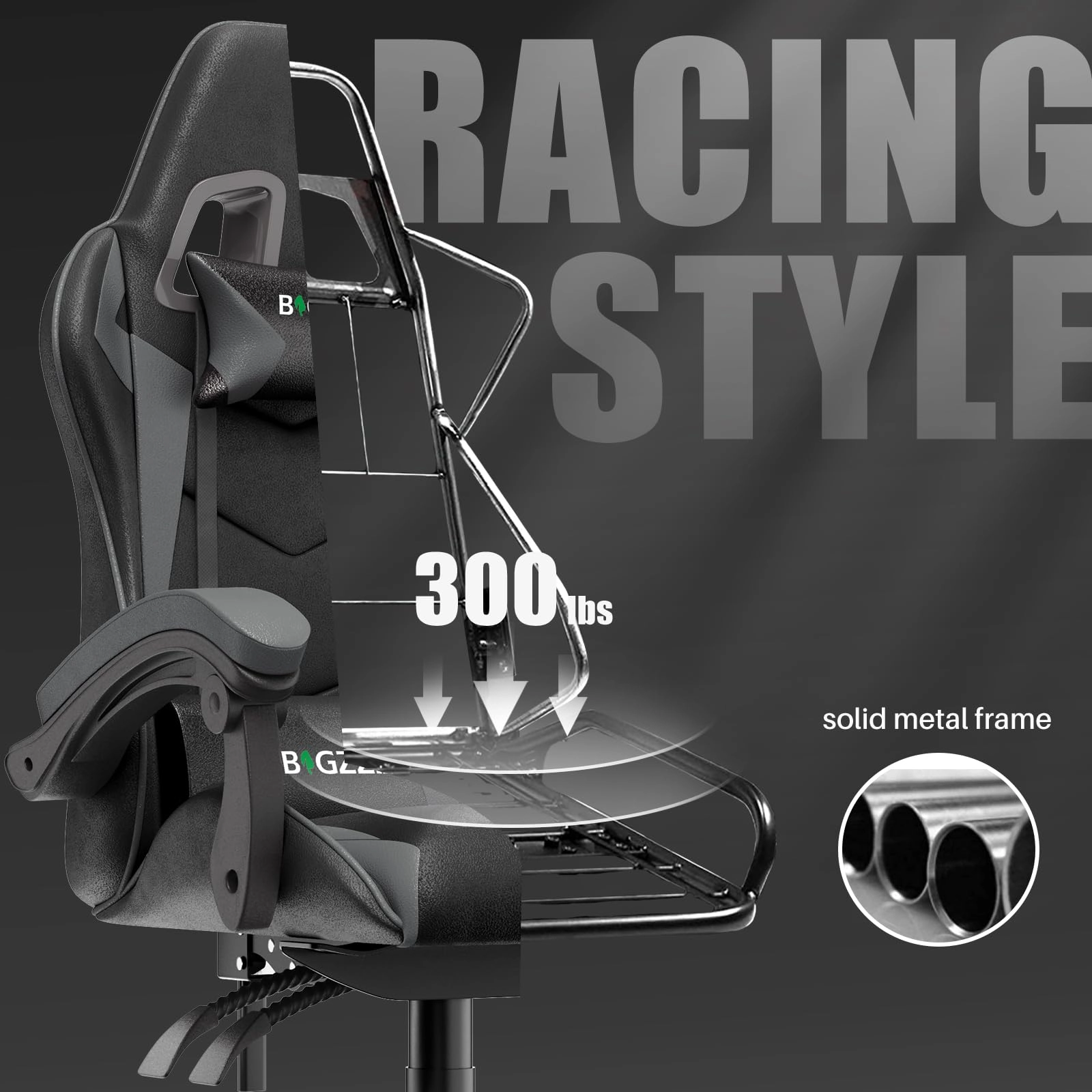 A gaming chair - Adjustable Height Reclining Feature
