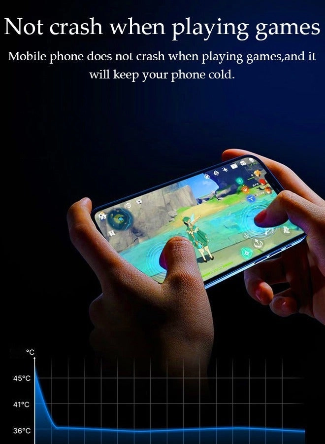 Magnetic Semi-Conductor Phone Cooling Fan - 2 Speed RGB Lights