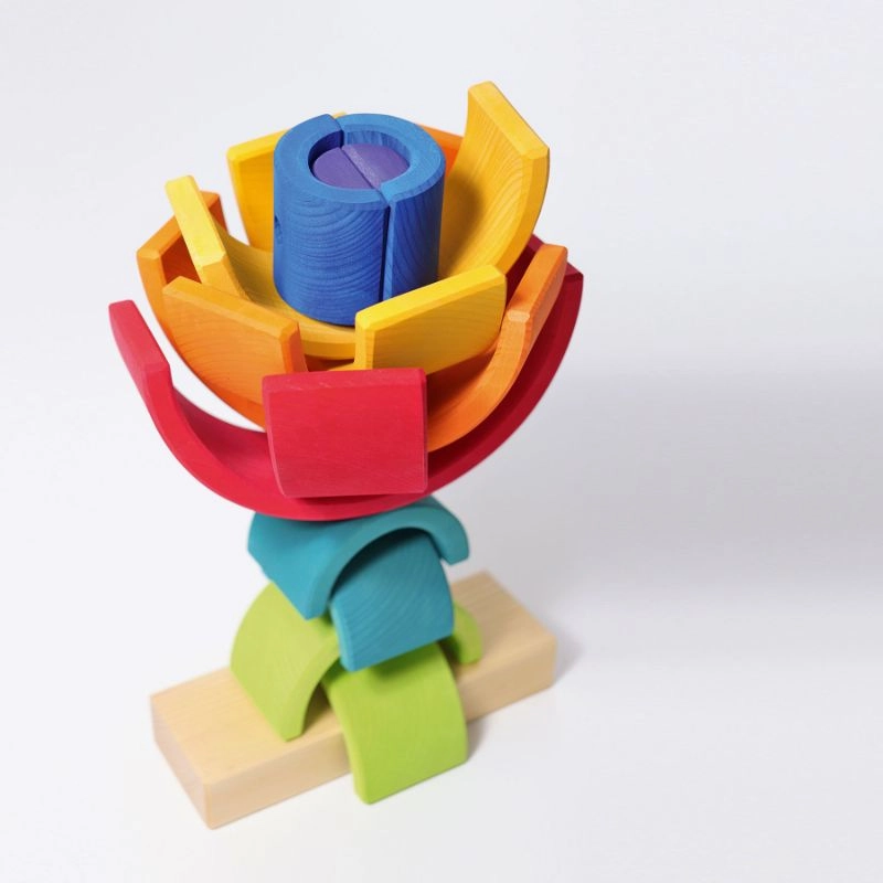 Rainbow Stacking Tower - Suitable for 12 months & above 14 pieces