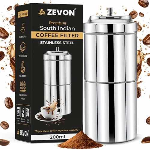 Filter Coffee Maker - 200 Milliliters Stainless Steel Permanent Filter