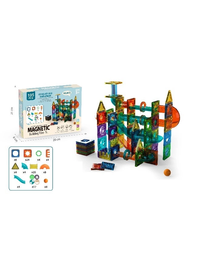 Magnetic Building Tiles - 105 pcs