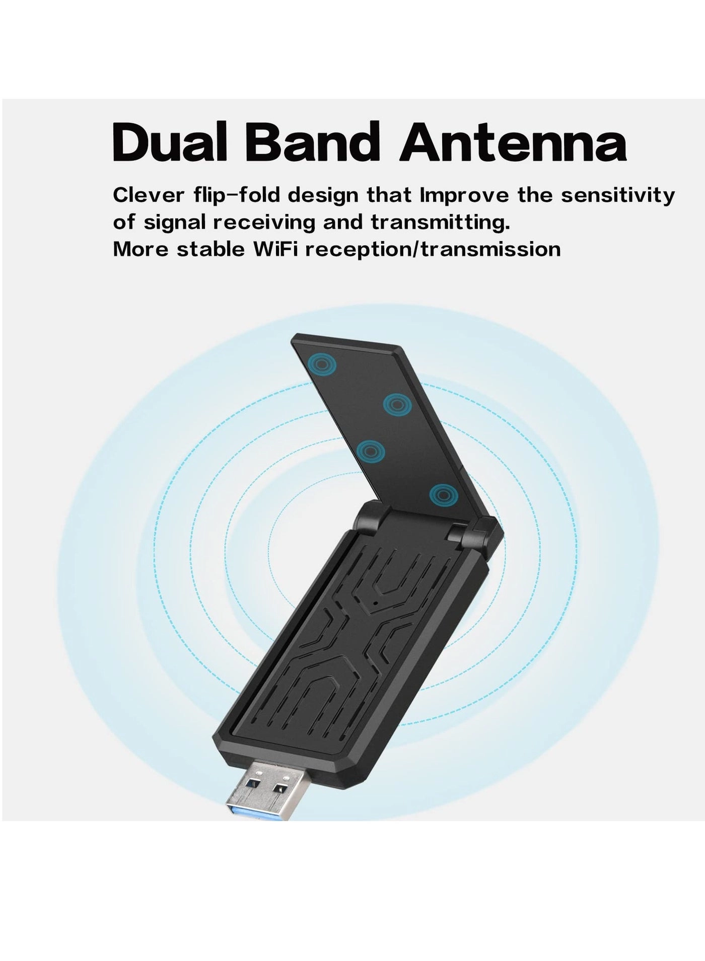 USB WiFi Adapter - Dual-Band 2.4GHz/5GHz USB3.0 Wireless