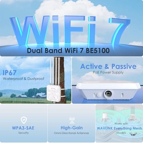 WiFi 7 Outdoor Router - 5100 Mbps