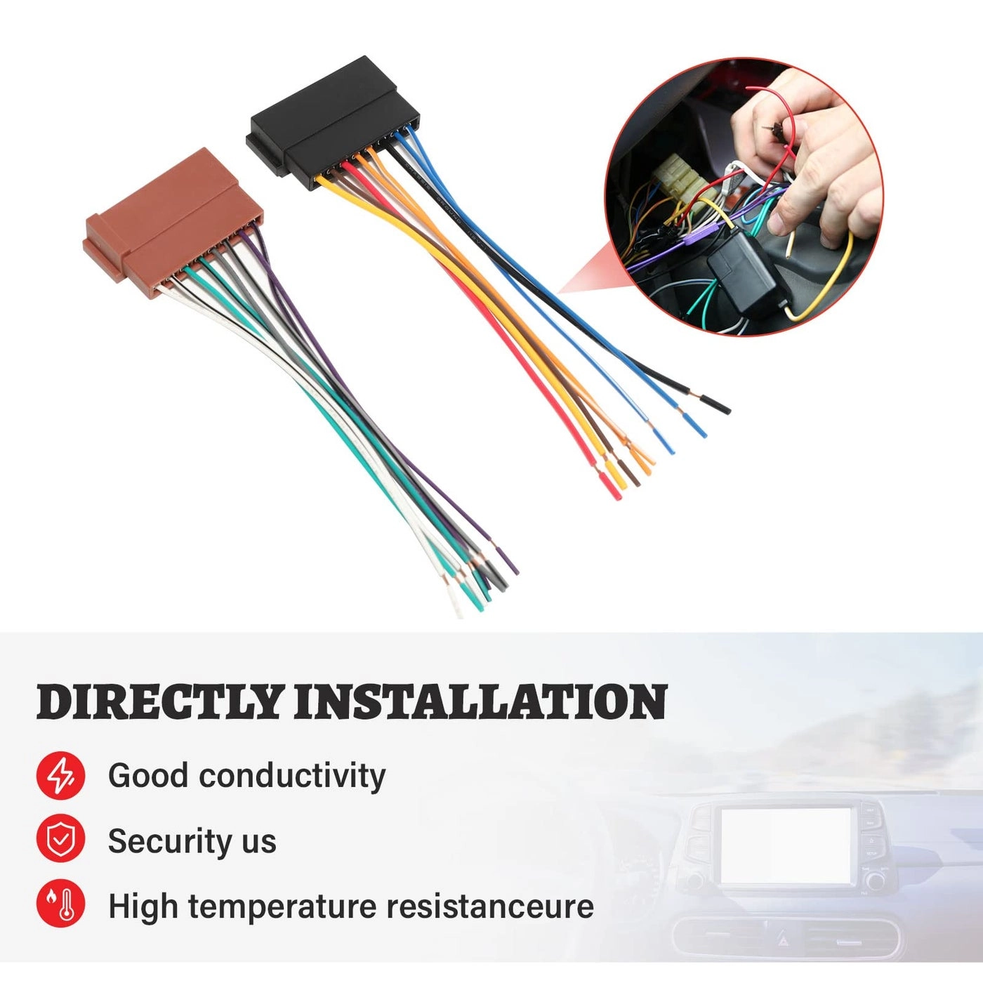 Radio Wiring Harness Connector Adapter - Ford F150 1986-1998, 1995-2001 Expedition, 1986-1997 Ranger, Lincoln/Mercury 1986-1994