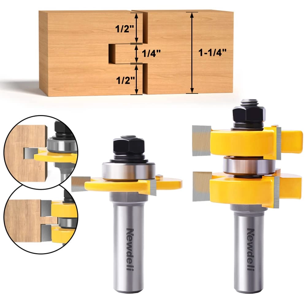 Tongue and Groove Router Bit Set