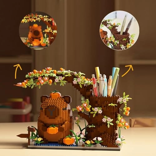 Capybara Pen Holder Building Block Set - 1880 pcs