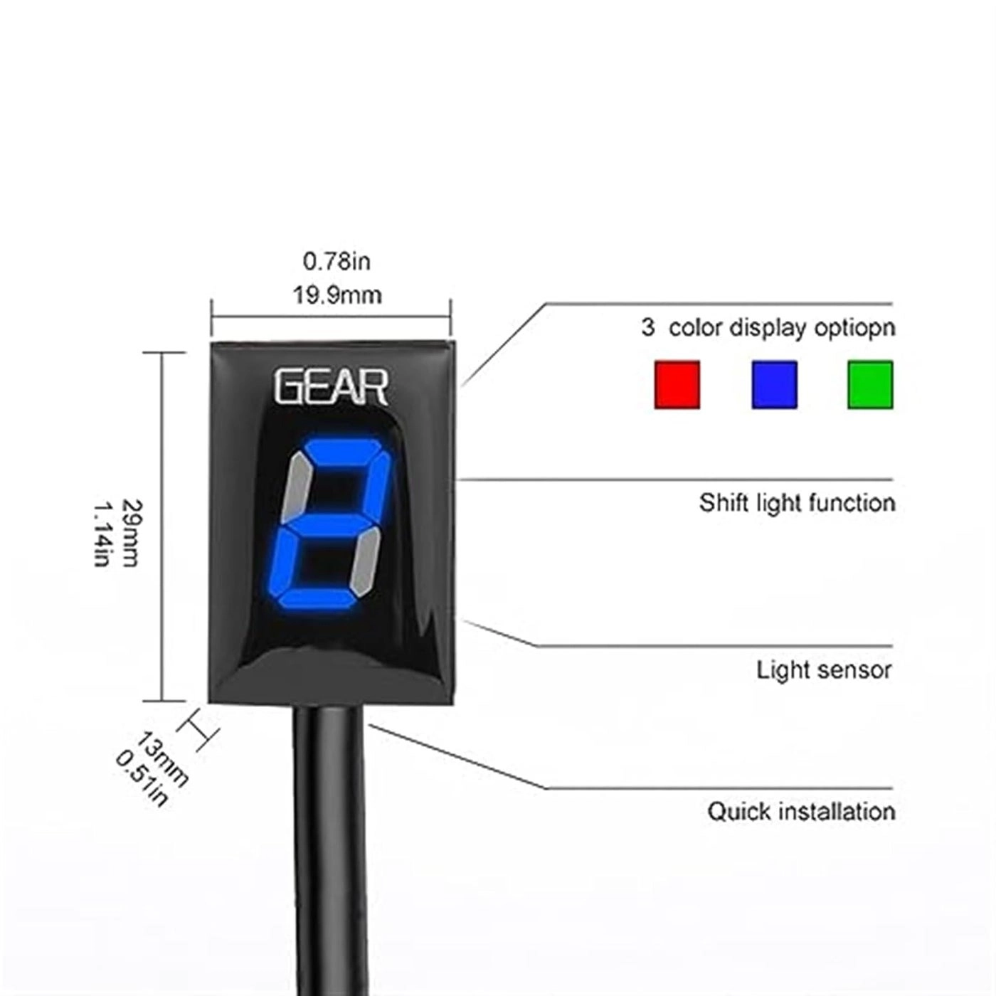 Speed Gear Display Indicator - GSX650F 2008-2015 GSX1000F 2019-2020
