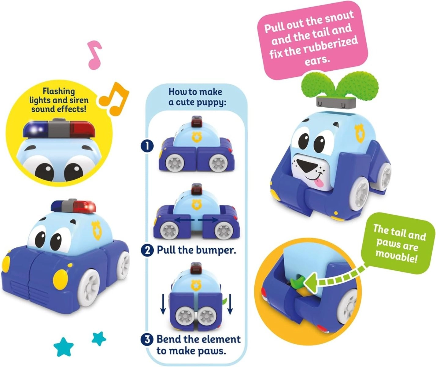 TransformMates Speedy Pup - 3+ Light Blue 3xAG3