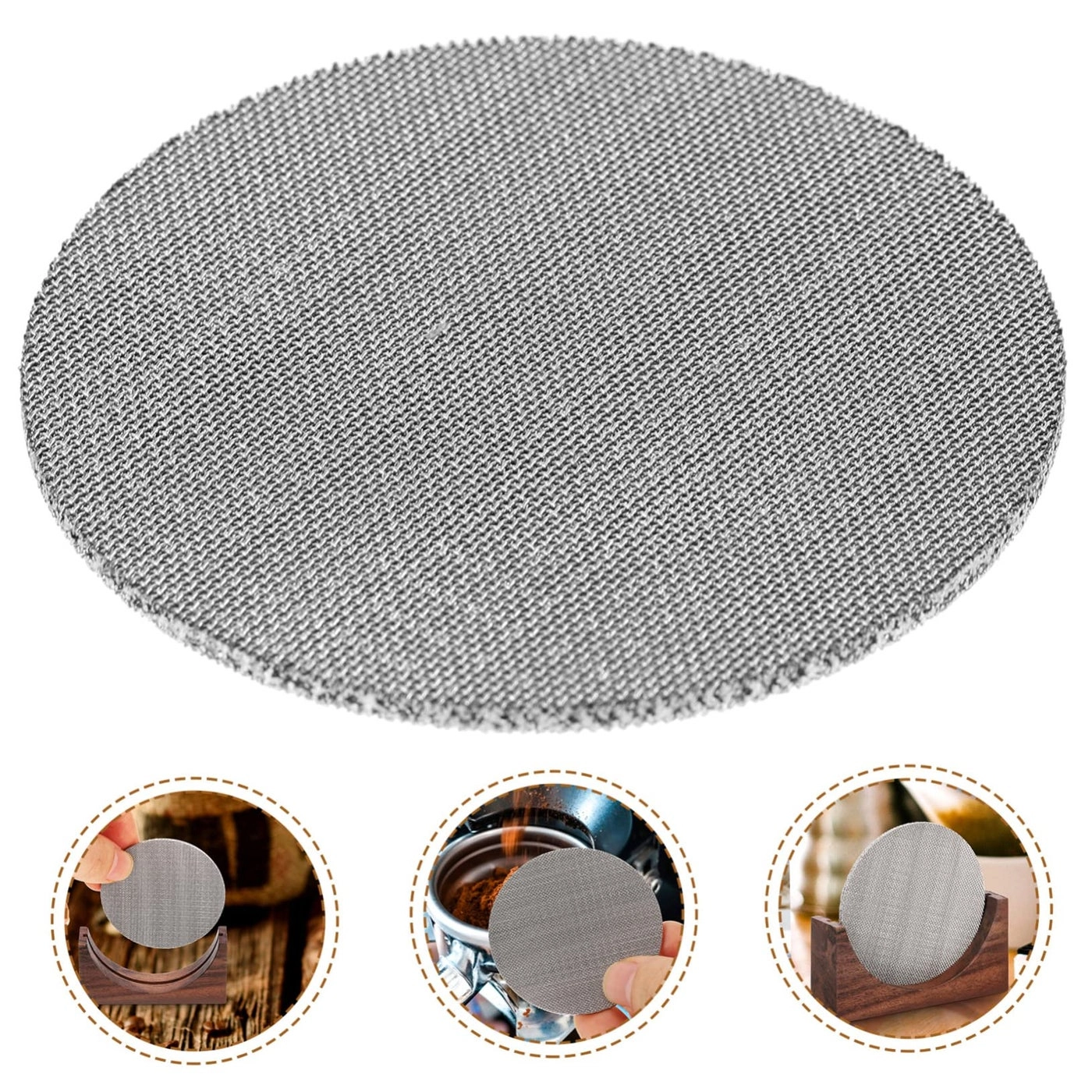 Espresso Puck Screen - Stainless Steel Double Cup