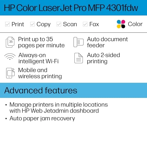 Color LaserJet Pro MFP 4301fdw - Laser Color