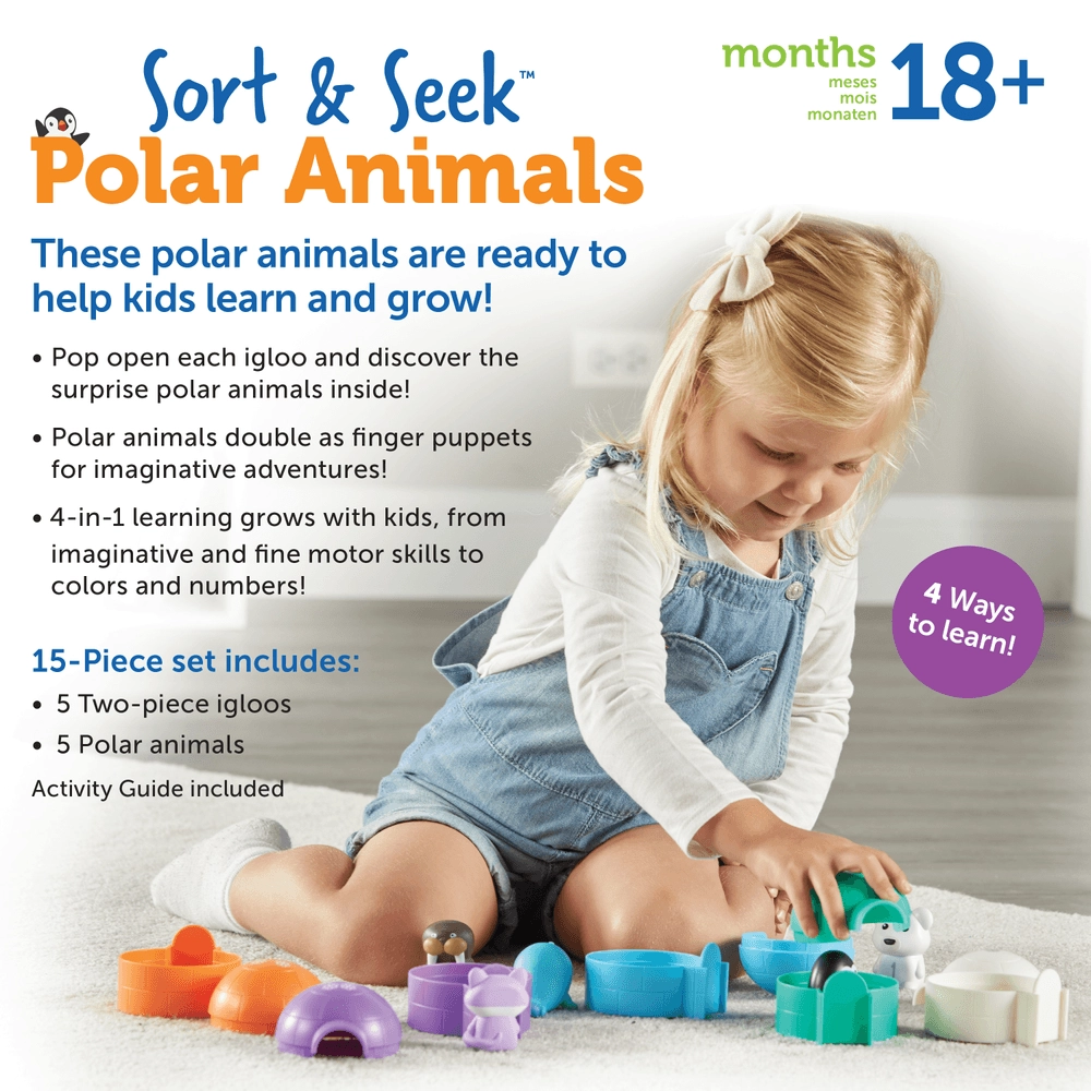 Sort And Seek Polar Animals - 18 months+ 15 pieces