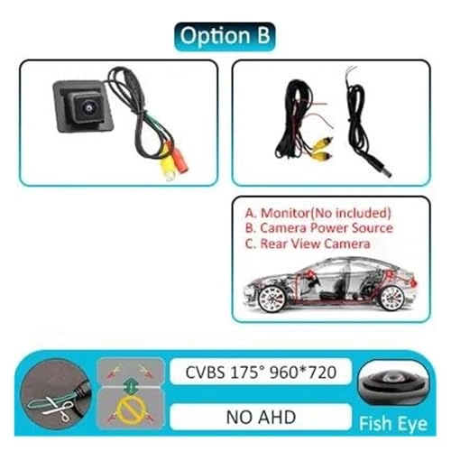 Vehicle Rear View Camera - Night Vision Wire 1080P